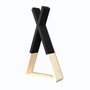 Hanah Home Estantería de Pared Raf139 en Madera Maciza Nogal y Negro